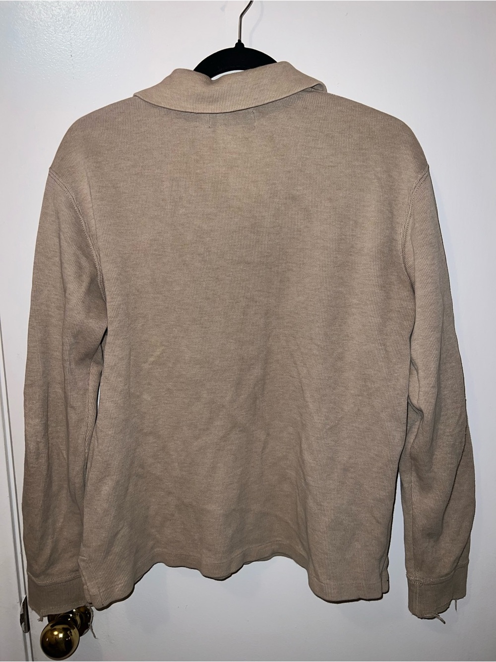 Polo by Ralph Lauren unisex Beige Half-Zip Long Sleeve Shirt - Picture 3 of 7
